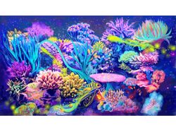 Digital illustration of sea corals.