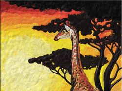 Жираф1 - картина для печати на холсте