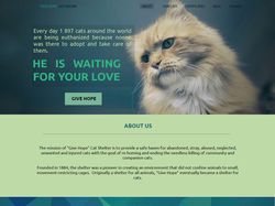 Сайт для "Give Hope Cat Shelter"