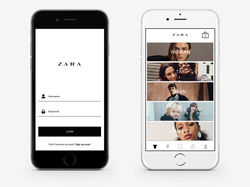 Дизайн-концепт интерфейса приложения для Zara