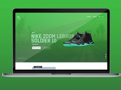 Лендинг по продаже спортивной обуви Nike