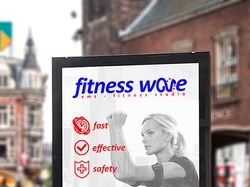 Логотип и фирменный стиль для студии Fitness Wave