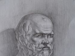 Рисунок гипсовой головы Сократа