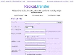 Сервис обмена файлами RadicalTransfer