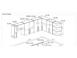 Корпусная мебель. Кухня угловая