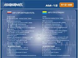 Упаковка Assisnat плеер