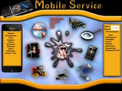 Дизайн сайта мобильный сервис - главная страница