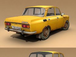 LOW POLY: Москвич АЗЛК 2140 М