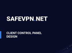 SafeVPN — Дизайн панели управления VPN-аккаунтом