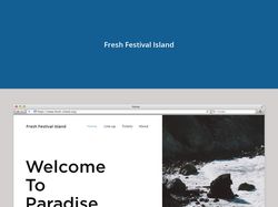Fresh Festival Island website design.