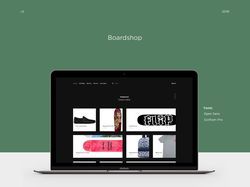 Boardshop internet store design.
