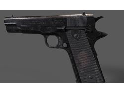 Low-poly Colt 1911 состаренный