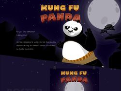 Poster for the cartoon "Kung Fu Panda" Illustrator