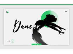 Дизайн главной страницы сайта (школа танцев).
