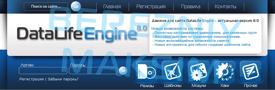 Дизайн для официального сайта DataLife Engine.gif