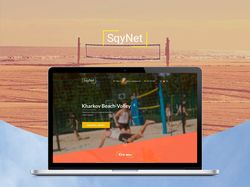 Landing page для клуба по пляжному волейболу