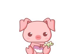 vector cute pig