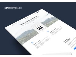 New Providence - landing page for mobile app