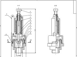 Клапан предохранительный (сборочный чертеж)
