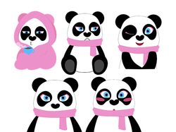 Анимированные стикеры "Панда"