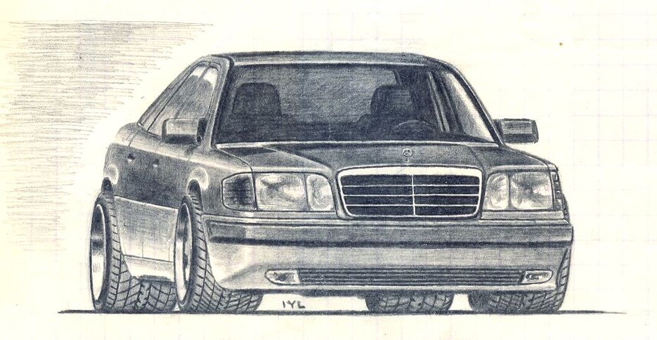 Mercedes w140 рисунок