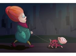 Walking a pig