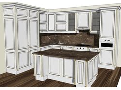 Дизайн и 3D визуализация кухни.
