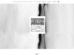 Дизайн сайта для культурной платформы "F/64"