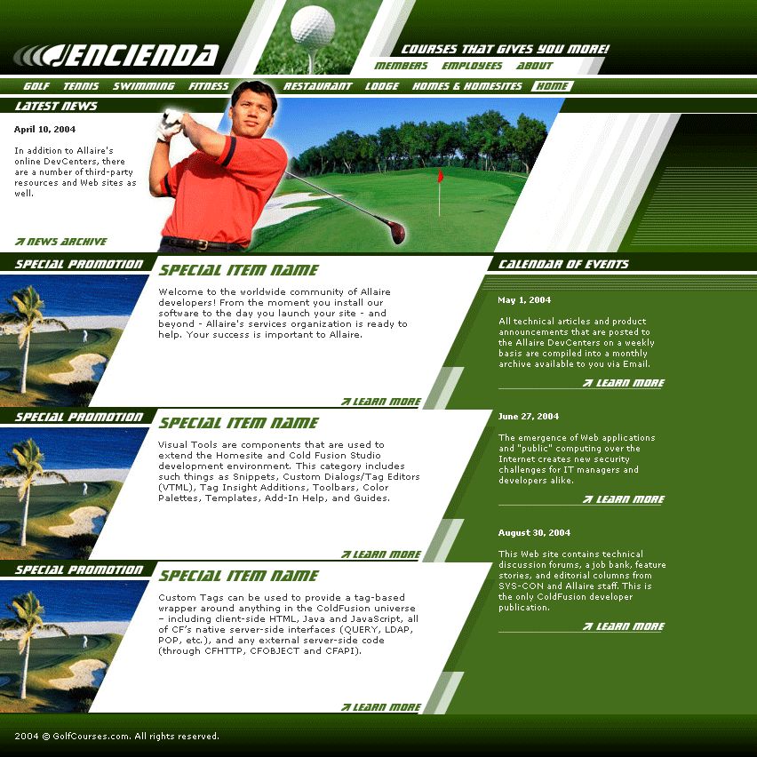 Сайт проекта "GolfCourseDemo", США.gif