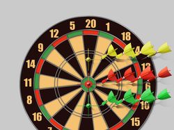 Дизайн флеш-игры "Дартс" (расположение дротиков)
