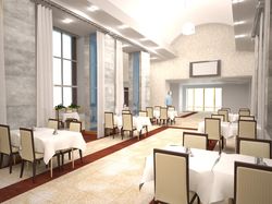 3D визуализация ресторан гостиница Россия
