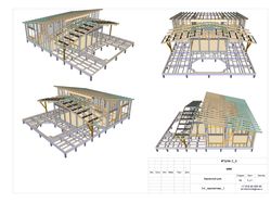 Проект каркасного дома "Конструкции деревянные" КД