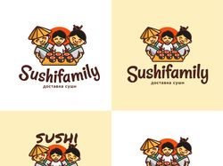 Логотип доставки суши Sushifamily