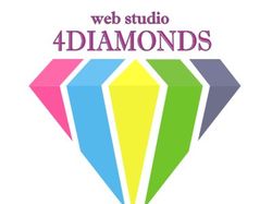 Логотип для веб студии "4 diamonds"