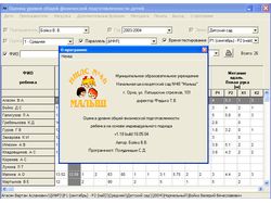 АИС оценки физической подготовленности ребенка