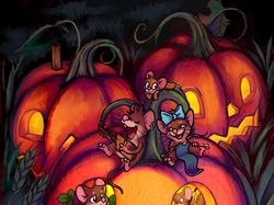 Мышиный Хэллоуин (иллюстрация)