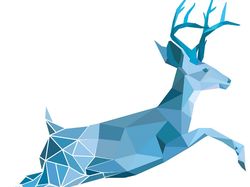 Логотип оленя в стиле low poly