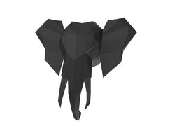 Низко-полигональная Модель головы слона