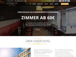 Сайт отеля Arena Inn Hotel в Берлине (обновлённый)