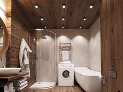 Ванная комната с имитацией бруса