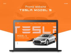 Промо сайт автомобиля Tesla Model S