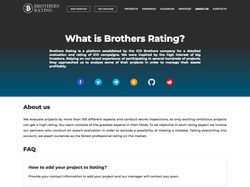 Верстка многостраничного сайта brothersrating.com