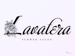 Logo for the flower salon. Full version.  Lavatera