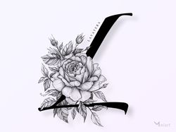 Lavatera. Flower salon. Logo. Monogram