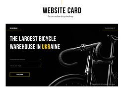Web site card for an online bicycle shop