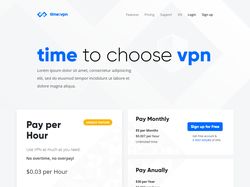 Главная страница сайта "TIME VPN"