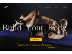 Landing Page for Sport Club.