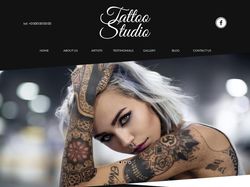 Landing page for tattoo studio.