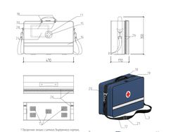 3D макет и видовые эскизы сумки для патента