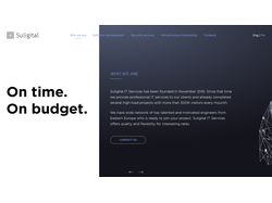 Сайт-визитка с горизонтальным скроллингом